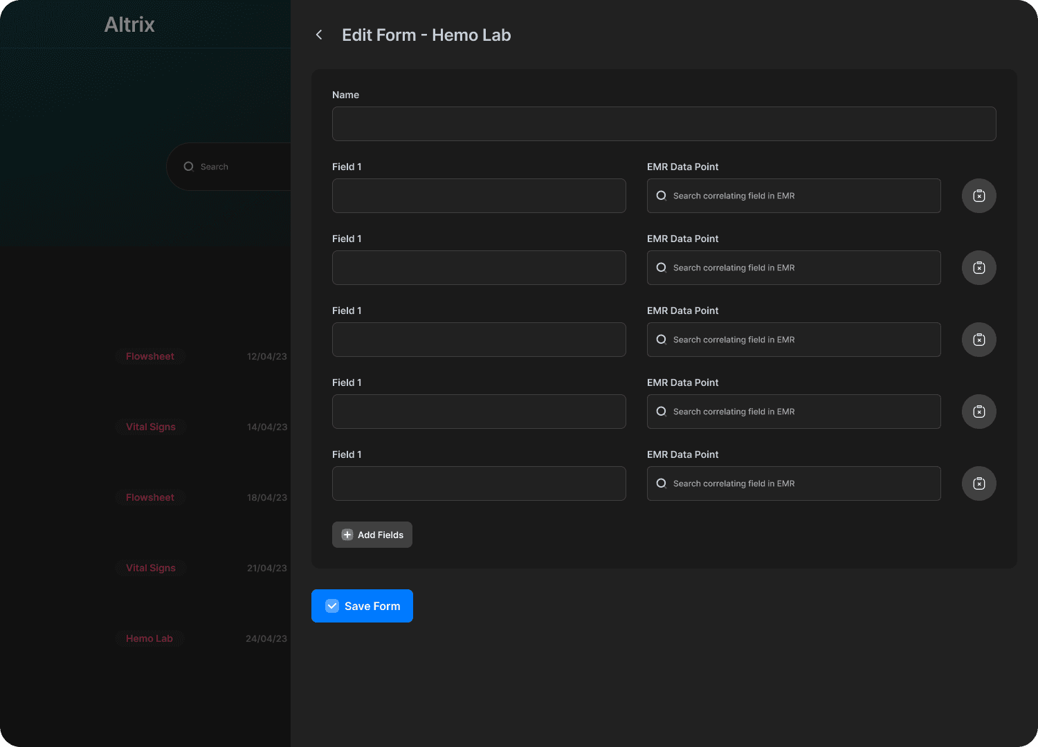 Edit Form Dark Mode